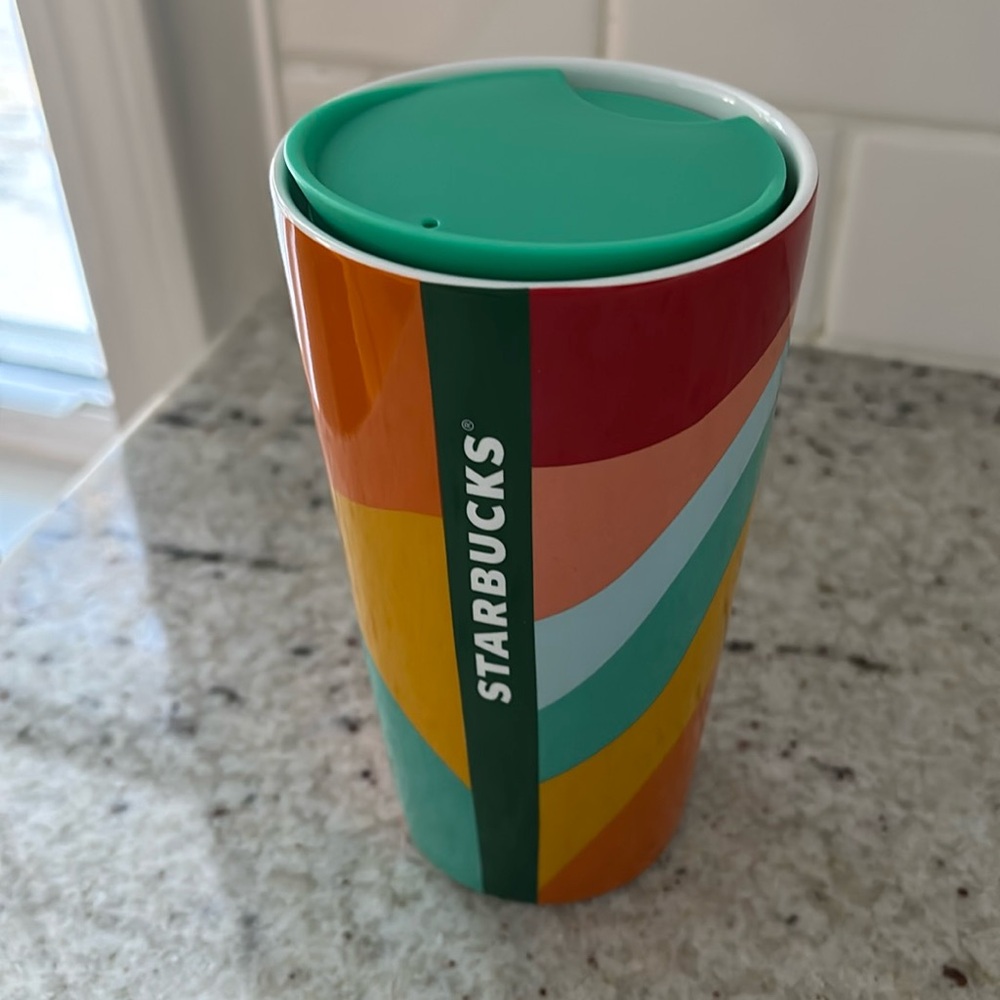 Starbucks 2020 Pride Rainbow ceramic 12 oz travel tumbler